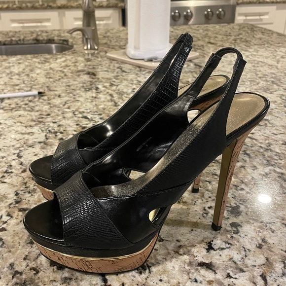 Black Bebe heels size 9 - Picture 2 of 5